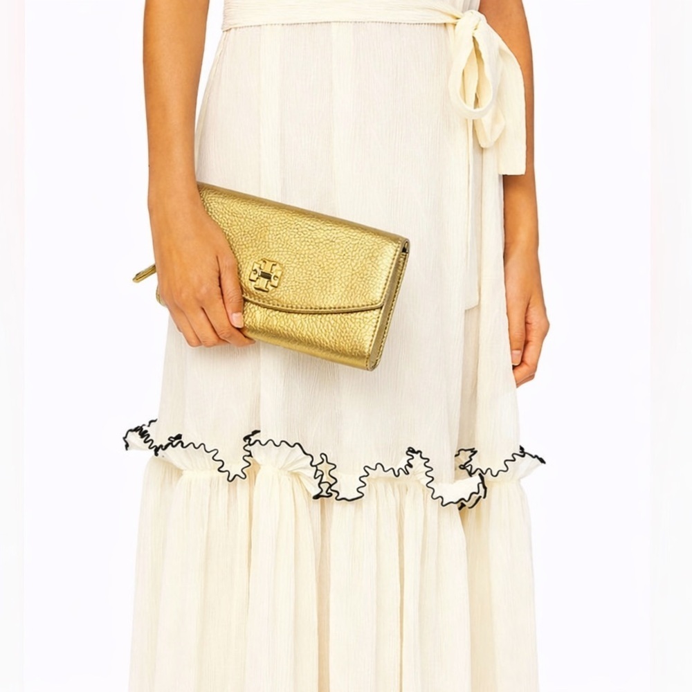 Tory Burch Leather Diana Kira Clutch Evening Bag Wallet